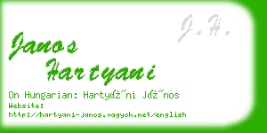 janos hartyani business card